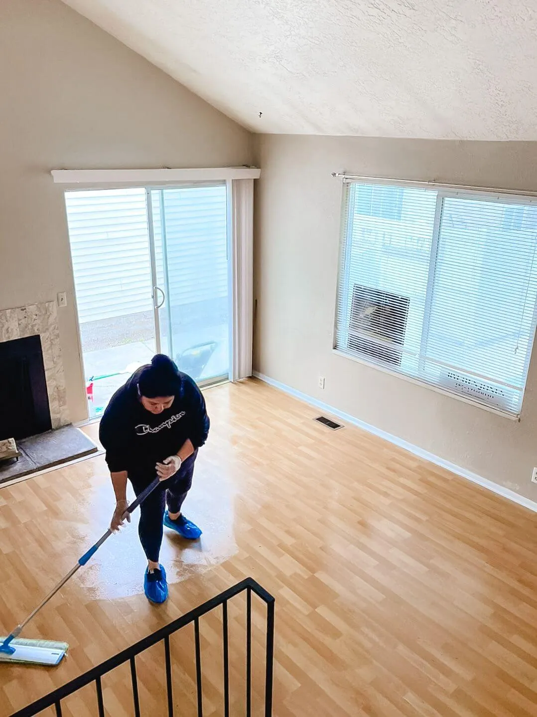mopping floor