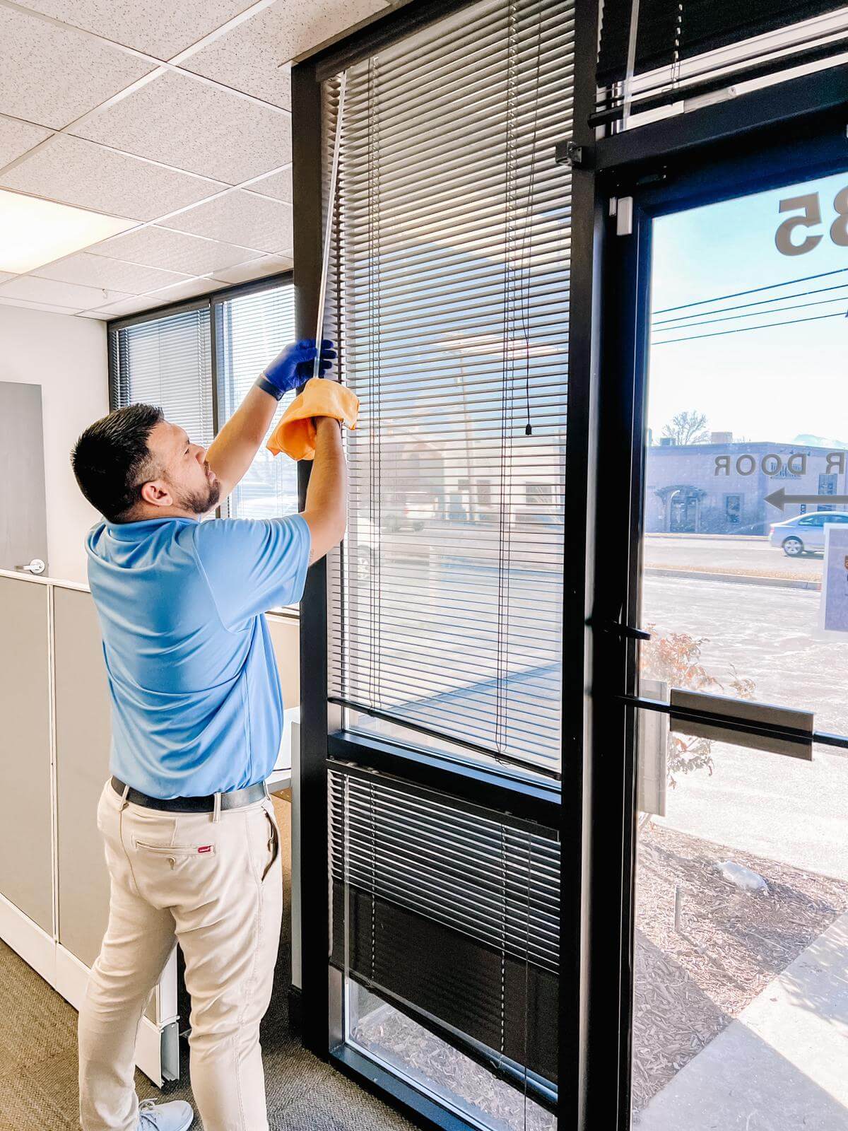 cleaning window