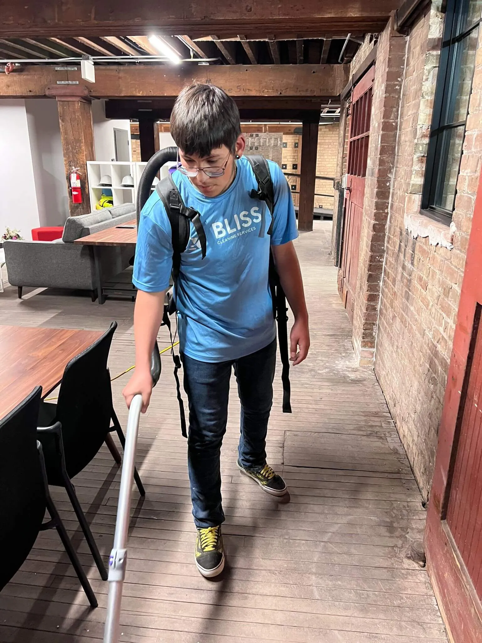vacuuming